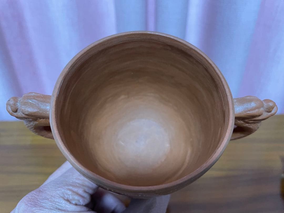 中国美術　朱泥　置物