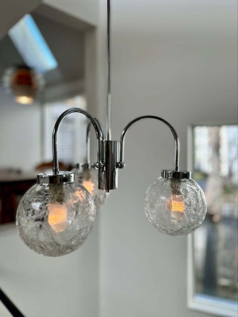 独70年代　Sölken-Leuchten ヴィンテージ・3灯ペンダントランプ