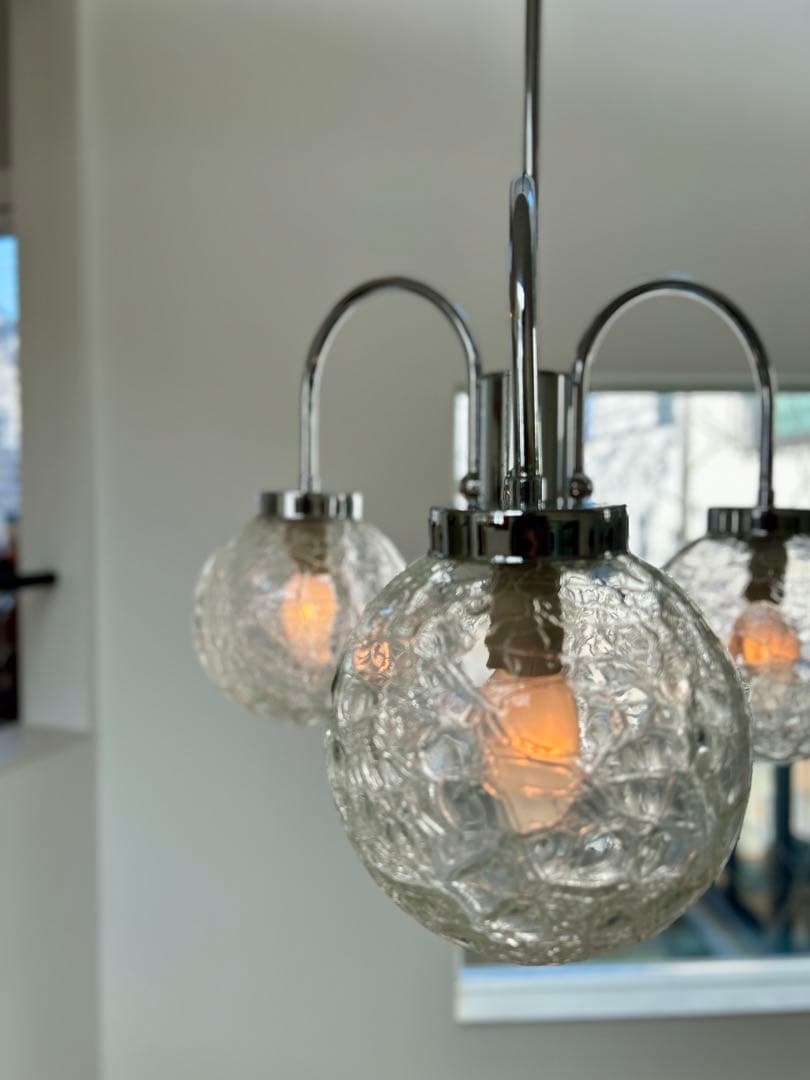 独70年代　Sölken-Leuchten ヴィンテージ・3灯ペンダントランプ