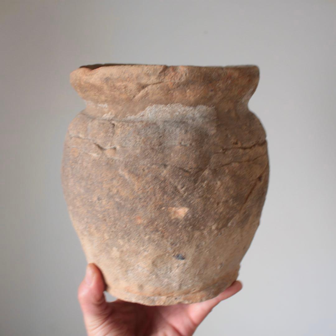 叩き跡のある 彫文 土器 壺 古美術 古道具 アンティーク
