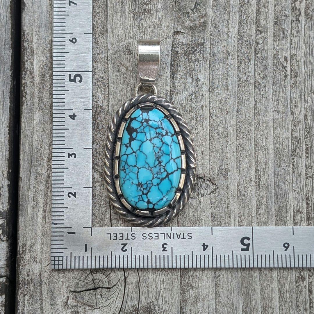 ハンドメイドのターコイズトップ　インディアンジュエリー風　オールハンドメイド！