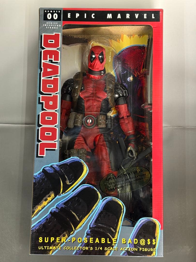 NECA 1/4 マーベルDEADPOOL 新品同様 付属品欠品無し 箱痛みあり