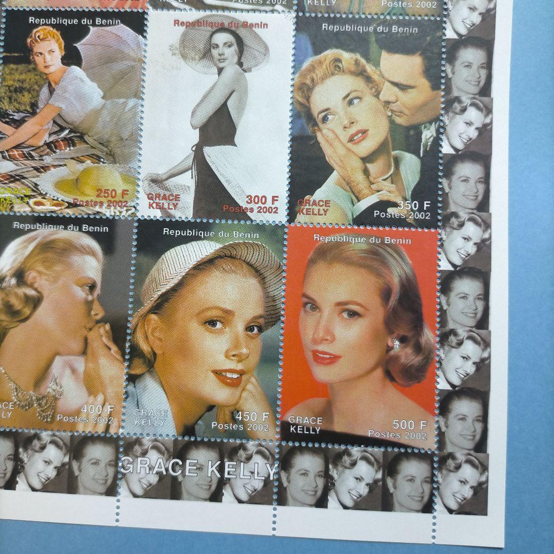 2939 外国切手 グレースケリー王妃 9面切手入りシート 未使用