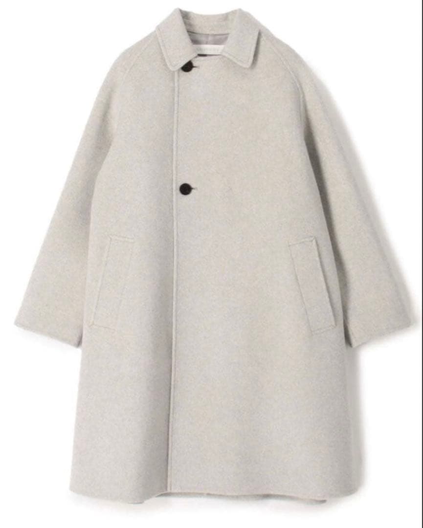 ギャルリーヴィー ウールカシミヤダブルフェイス オーバーコート ネイビー