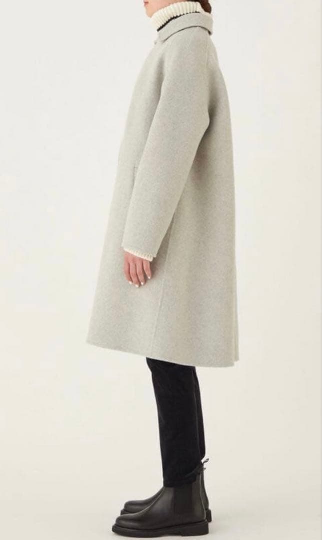 ギャルリーヴィー ウールカシミヤダブルフェイス オーバーコート ネイビー