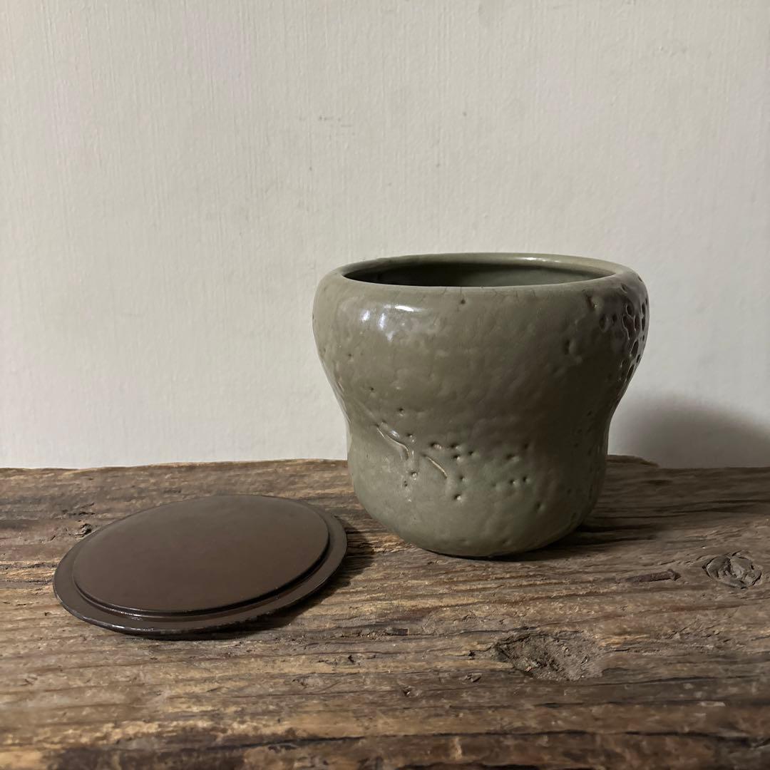 古伊万里青磁水差　江戸　初期　茶道具　抹茶　古民芸　アンティーク　方丈唯心　李朝