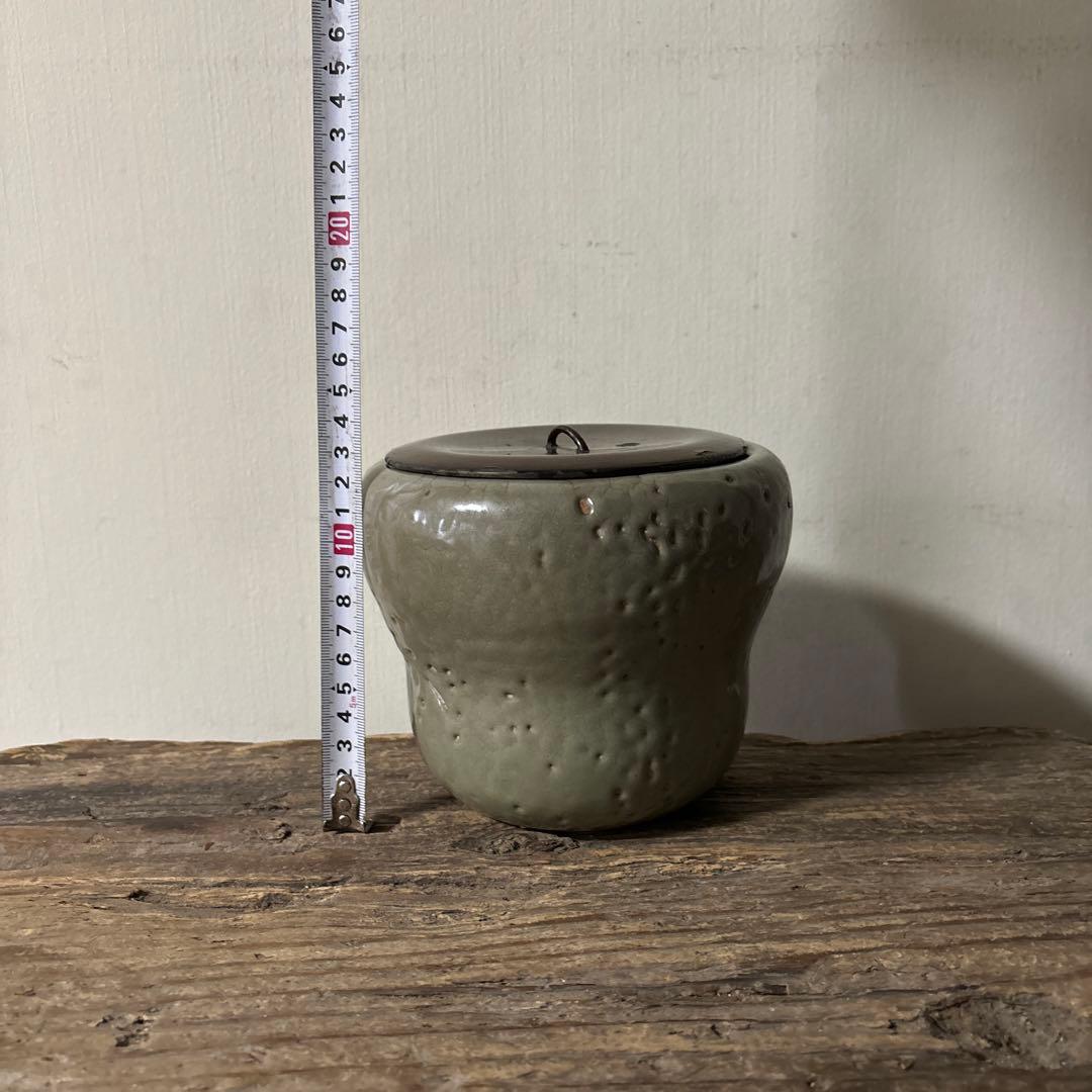 古伊万里青磁水差　江戸　初期　茶道具　抹茶　古民芸　アンティーク　方丈唯心　李朝