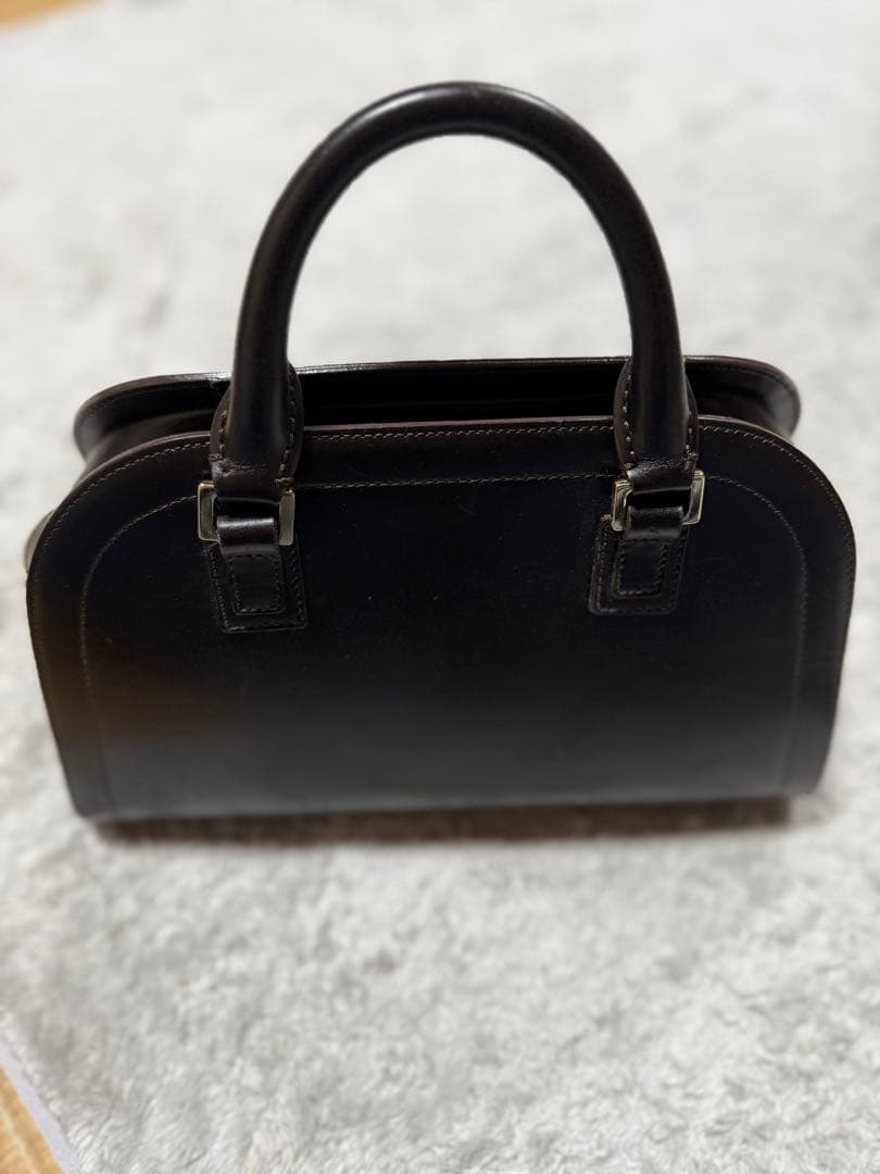CELINE　セリーヌ　ハンドバッグ　ダークブラウン　カーフ【437】