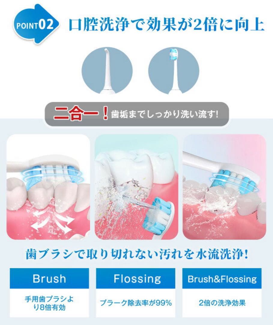 Water Sonic ジェットウォッシャー 一体型 電動歯ブラシ 大特価！！
