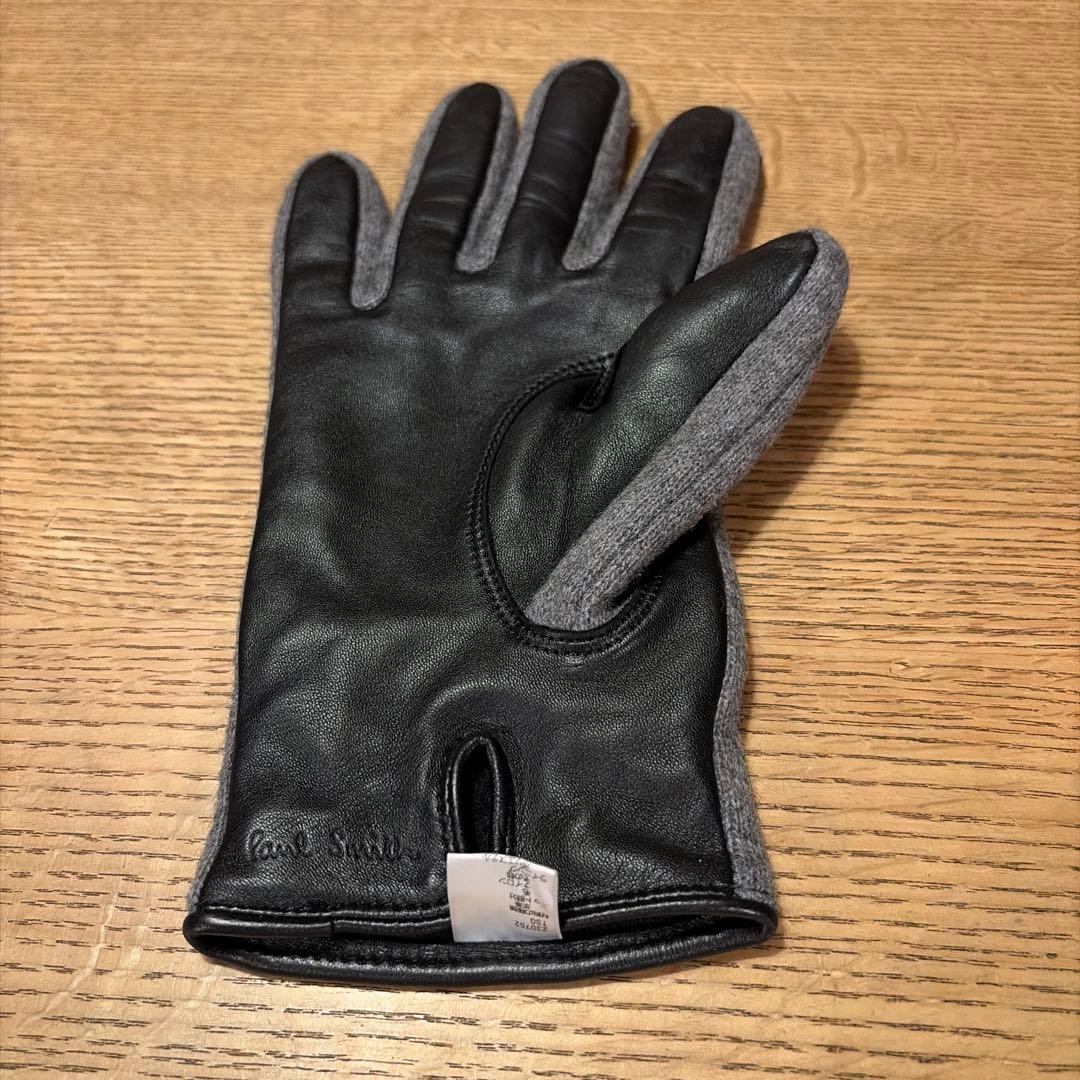 【美品】ポールスミス Paul Smith カラーブロック レザーグローブ 手袋