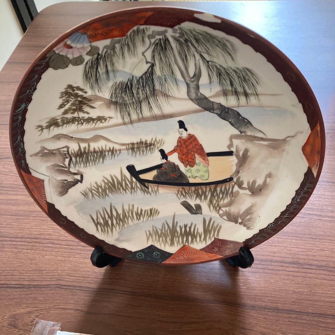 絵皿　芸術的風景皿　骨董　古美術
