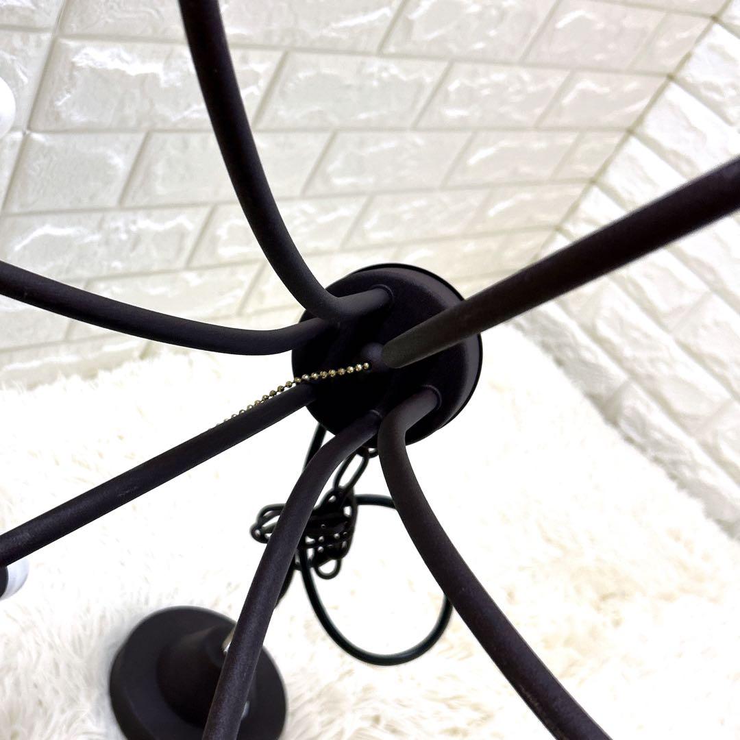 Hermosa サークルシャンデリア ブラック 電球6灯付き