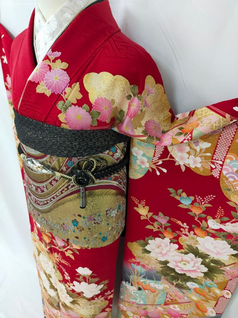 売約済み　美品　正絹　京友禅　振袖3点