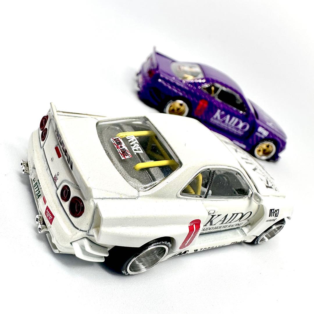 MINIGT Nissan スカイライン GT-R R34 街道ハウス 2セット