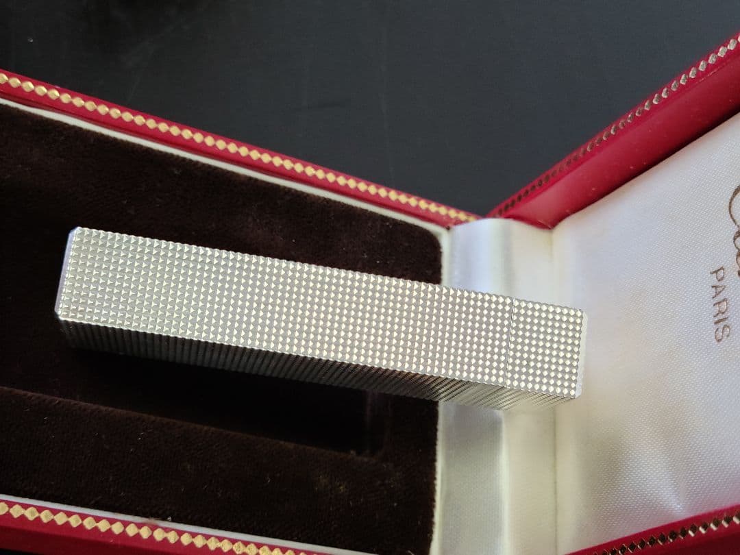 Cartier シルバーライター 専用ケース付き 五角形