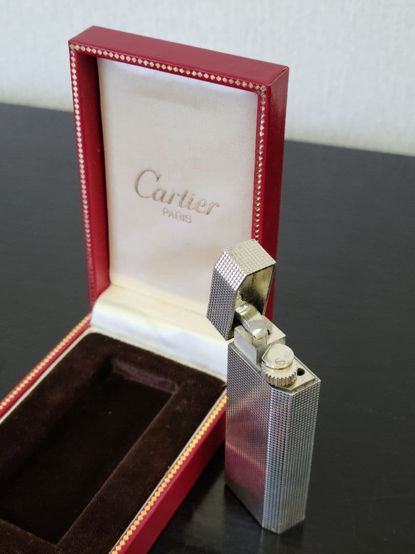 Cartier シルバーライター 専用ケース付き 五角形