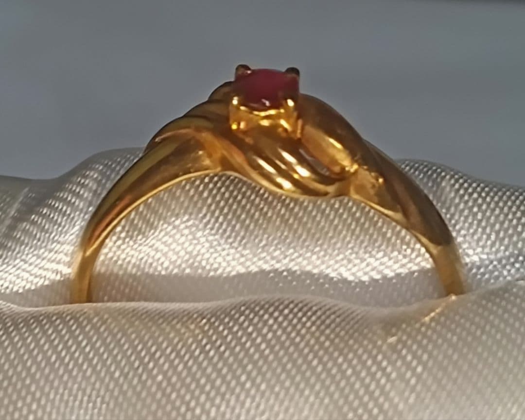 ルビー18Kリング 11号
