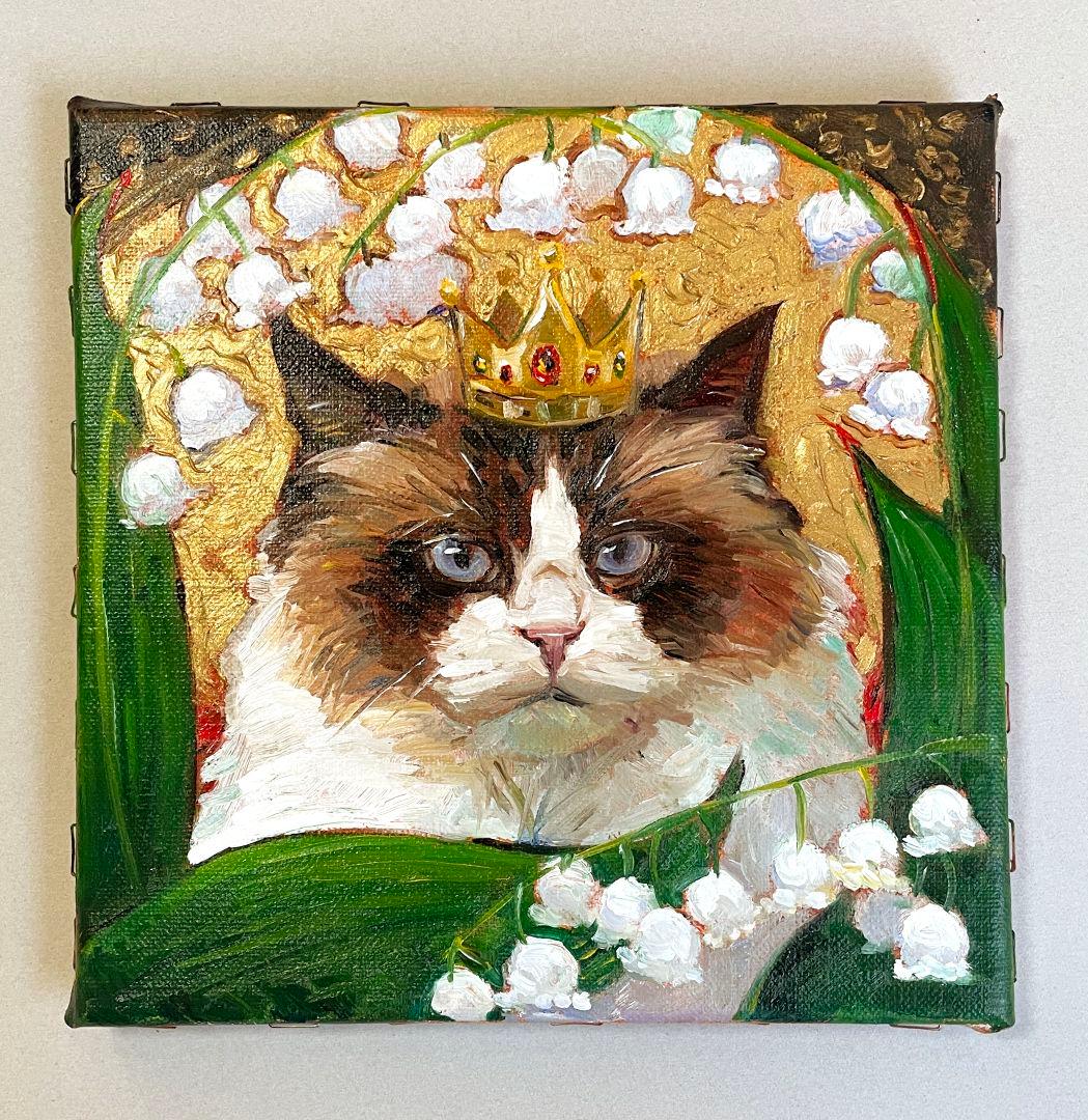 \"King of Sweet Lies\" 猫 キャンバス　油絵　ラグドール