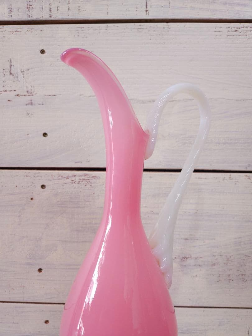 フランスアンティーク オパリンガラス 花瓶 一輪挿し 花器 フラワーベース