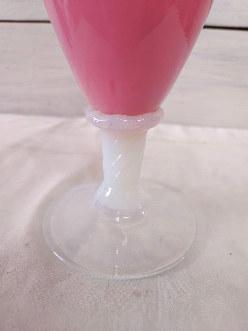 フランスアンティーク オパリンガラス 花瓶 一輪挿し 花器 フラワーベース