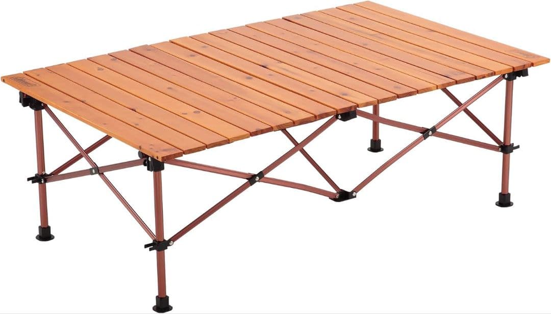 Coleman ナチュラルウッドロールテーブル