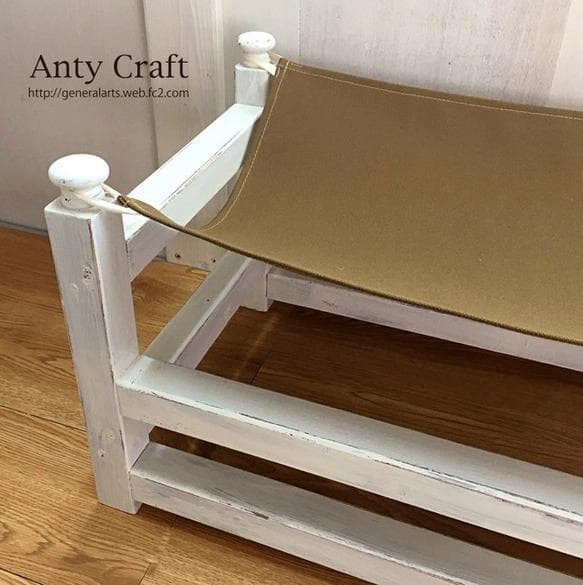 【NEW】【引取可能】ネコ用ハンモック 猫用ベッド ペット用木製ベッド 完成品