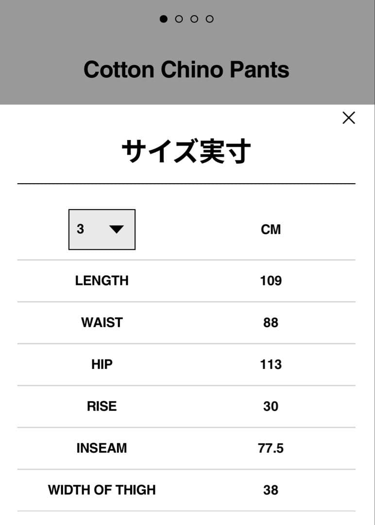 サイズ 3 Sacai Cotton Chino Pants サカイ チノパンツ