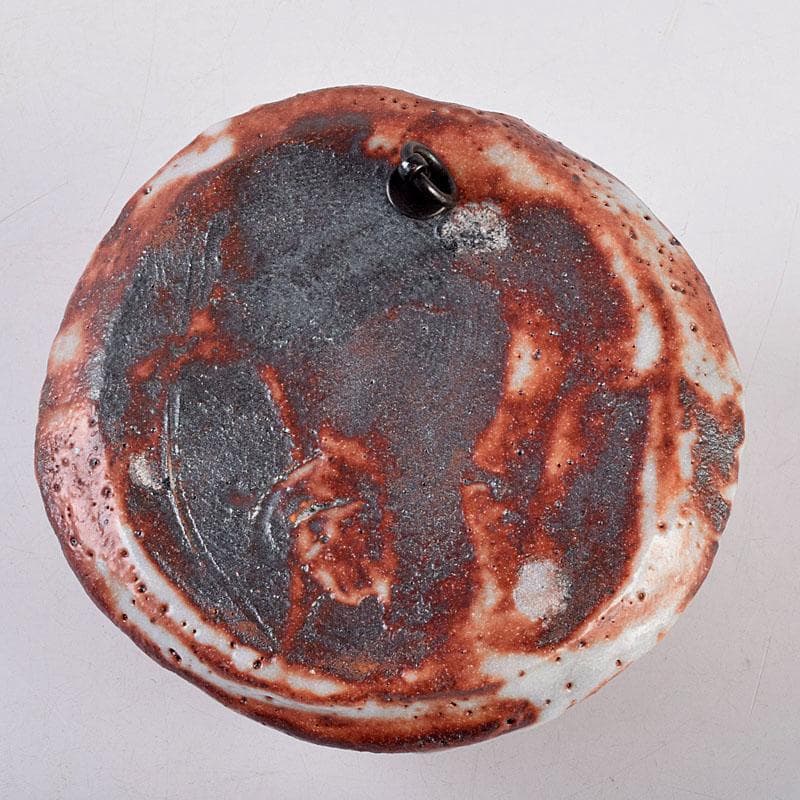 茶道具　美濃焼　深山窯　阪口浩史作　志野掛花入　共布　共箱　C　8390