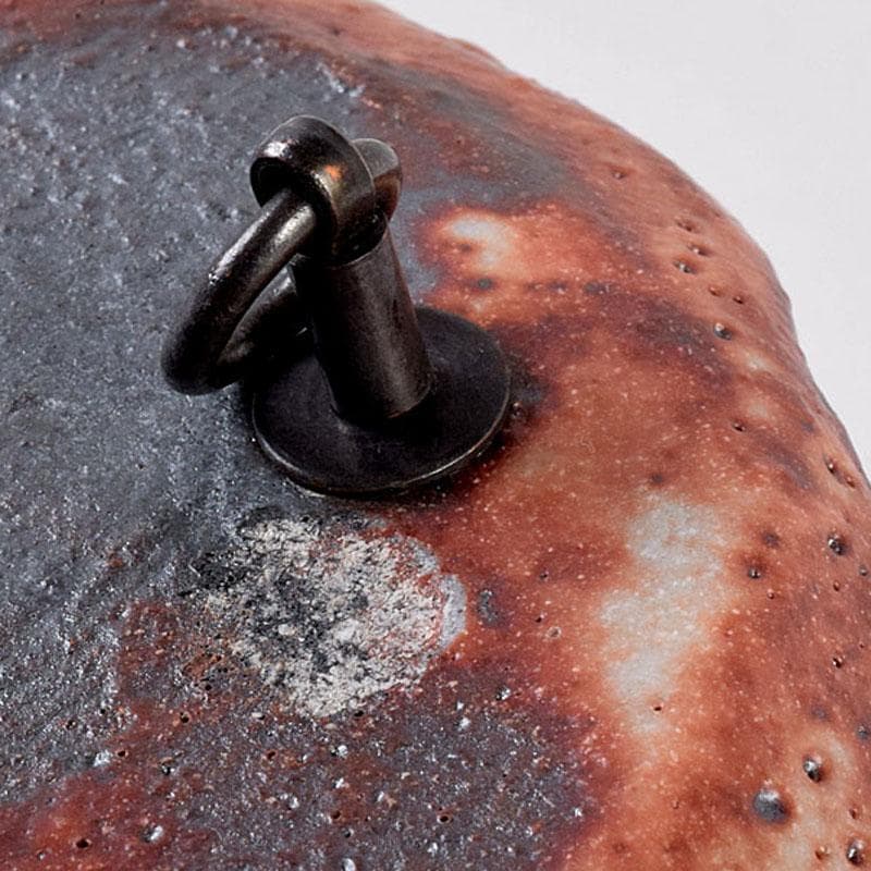 茶道具　美濃焼　深山窯　阪口浩史作　志野掛花入　共布　共箱　C　8390