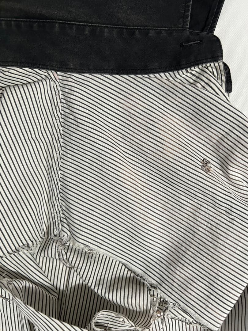 難あり 48 raf simons 2003SS ストライプ ノースリーブシャツ