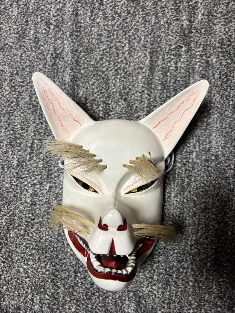 ココパッパ 木彫り お面 狐面