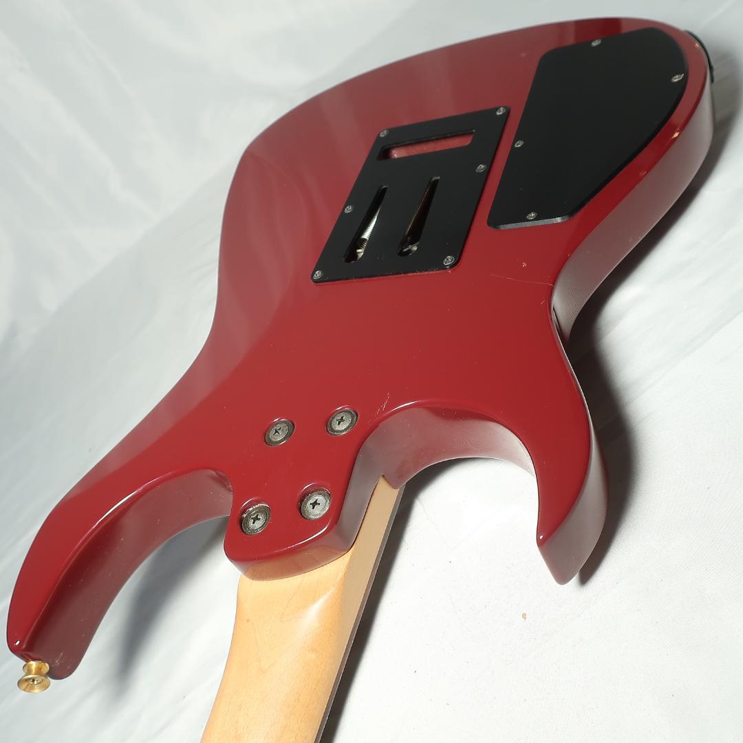 弦交換 FERNANDES エレキギター キルト柄レッド ゴールドパーツ