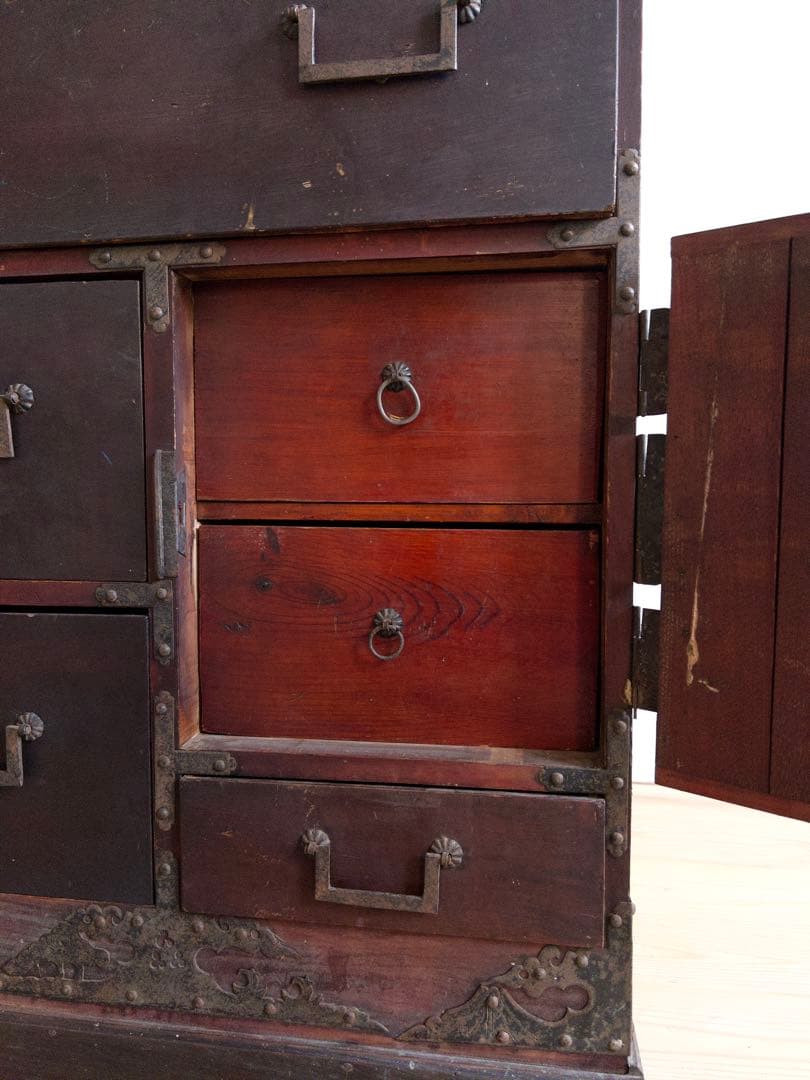 和箪笥　チェスト　M057　古道具　古家具　ビンテージ　アンティーク　レトロ