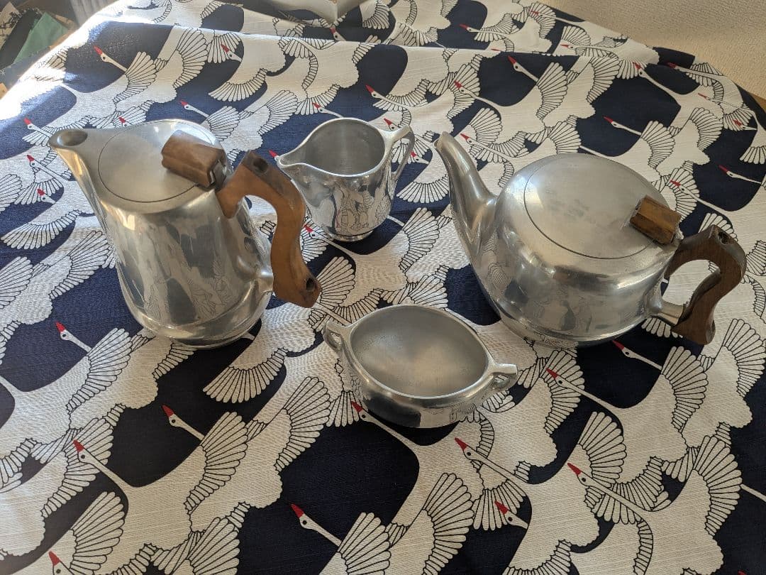 英国 Picquot Ware ピコーウェア ティーセット 4点 ヴィンテージ