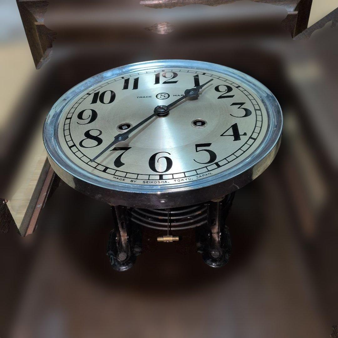 精工舎　稼働品　ゼンマイ時計　振り子時計　昭和レトロ