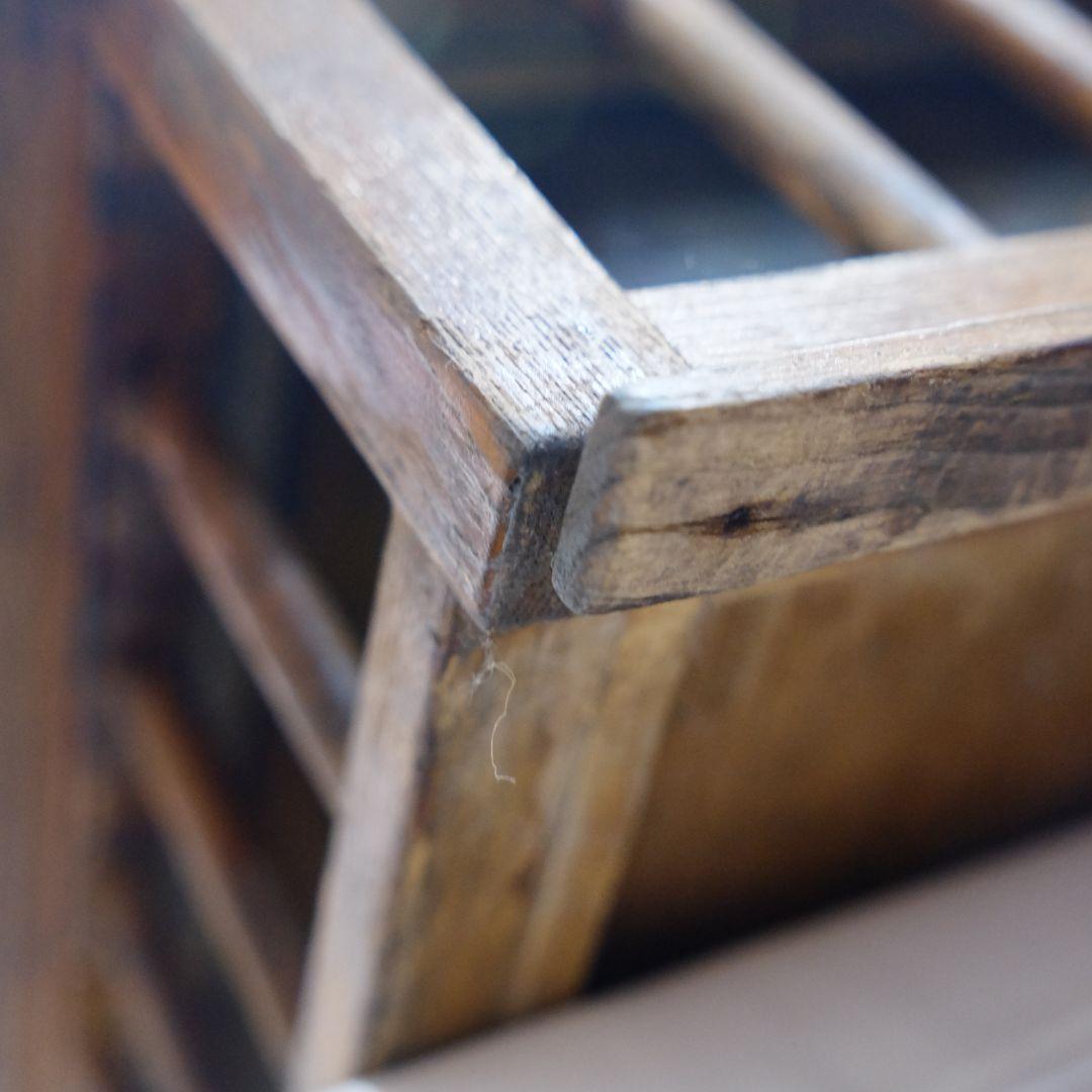 昭和レトロ 角形 火鉢 木製 囲炉裏 テーブル アンティーク ビンテージ