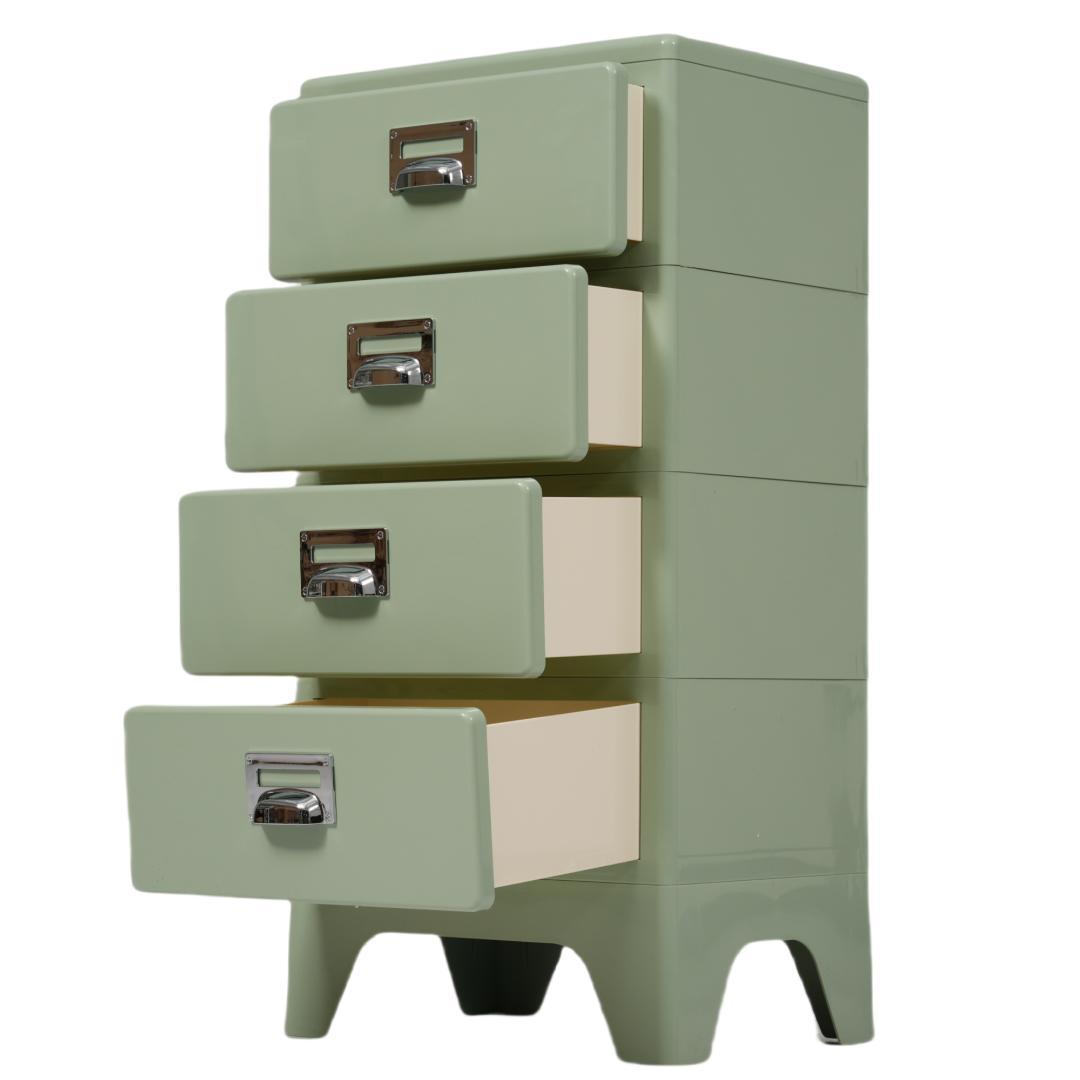 【グリーン】チェスト 組立不要 4段 収納ケース 収納ボックス 引き出し