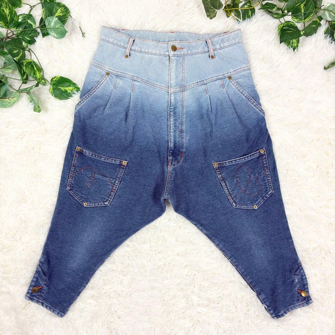 美品　メルシーボークー　後ろ前パンツ　サルエルパンツ　スウェットデニム　3