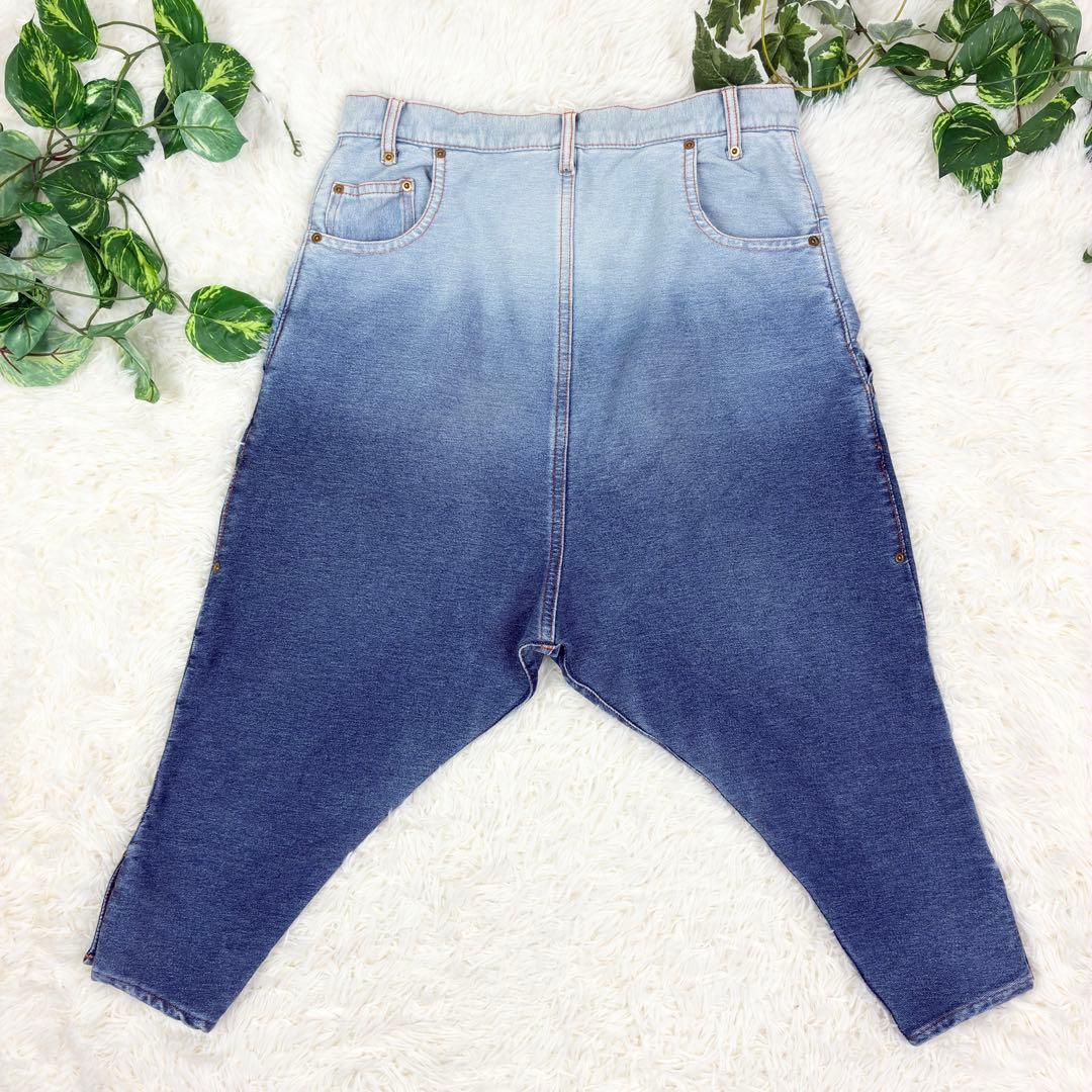 美品　メルシーボークー　後ろ前パンツ　サルエルパンツ　スウェットデニム　3