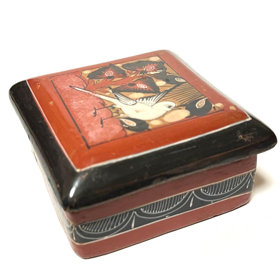 ■希少■メキシコ・トナラ陶器箱■ヴィンテージ・トナラ焼き・Mexico・小物入れ