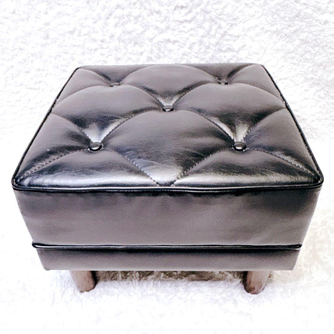 カリモク60 Kチェア オットマン スタンダード ブラック モダンスツール