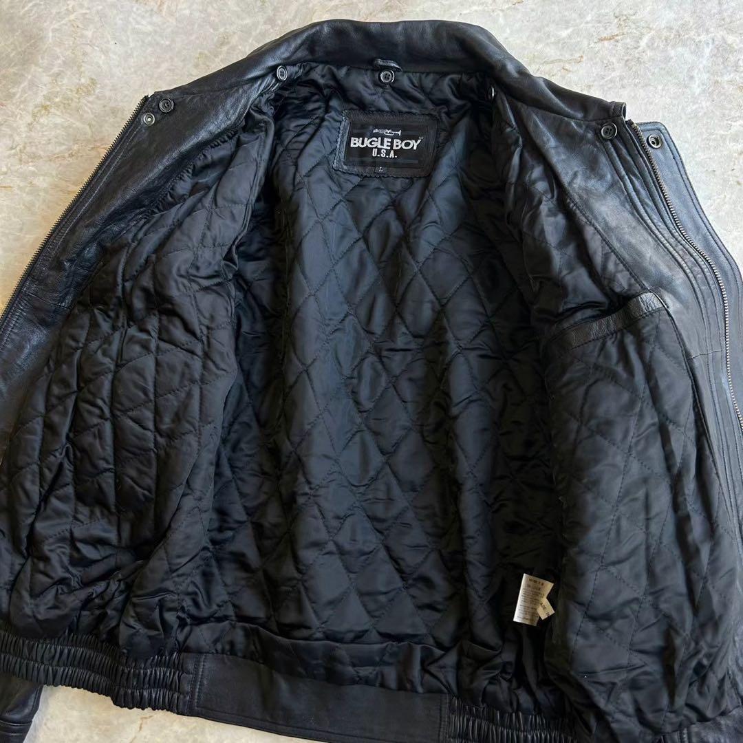 A-2 ウエスタンデザイン ショート丈 本革レザー ボンバージャケット ブルゾン