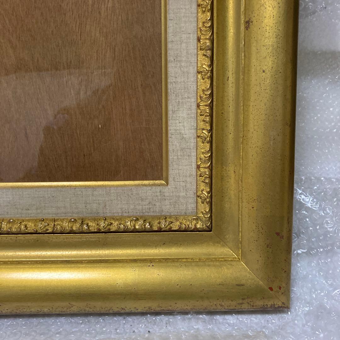 ゴールド装飾木製油彩額縁 アクリル版