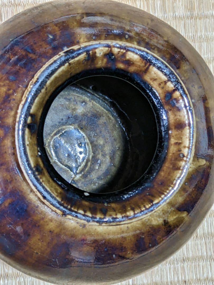 ⭐️瀬戸焼 江戸時代前期 鉄釉小壺 花器置物 飾り 古美術品 骨董品