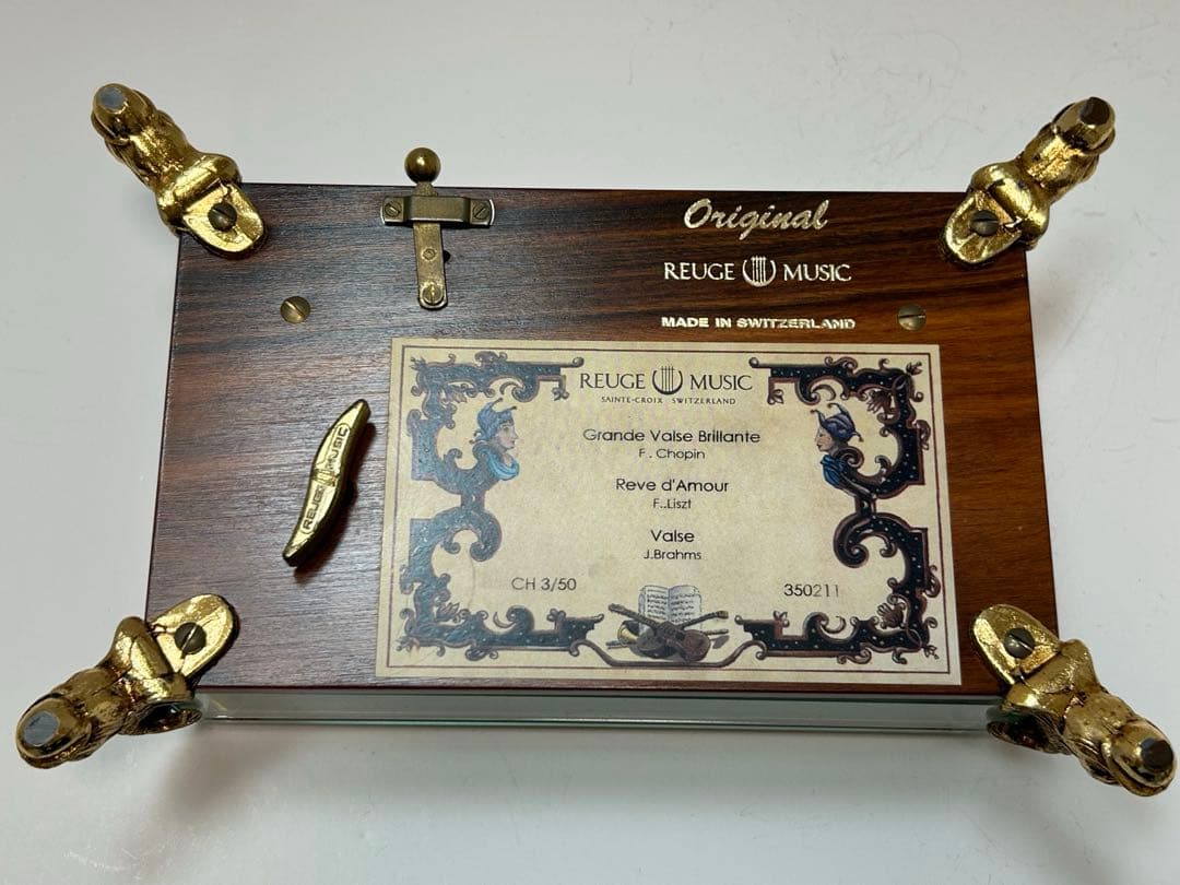 リュージュCH3/50　高級オルゴール 50弁　3曲入り　スイス製　ブルーラベル