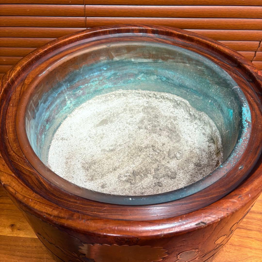 高級◎木製　高蒔絵　螺鈿　火鉢