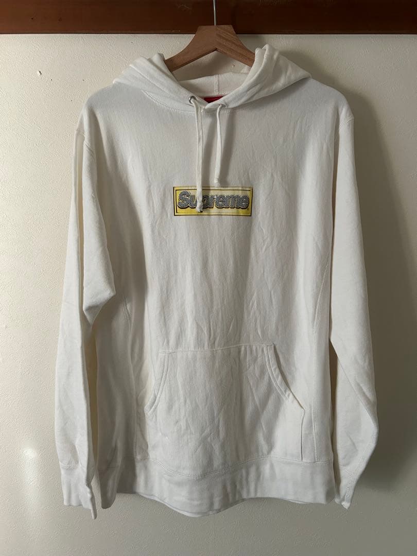 激レア！13ss supremeblingボックスロゴパーカー綾野剛着ホワイト