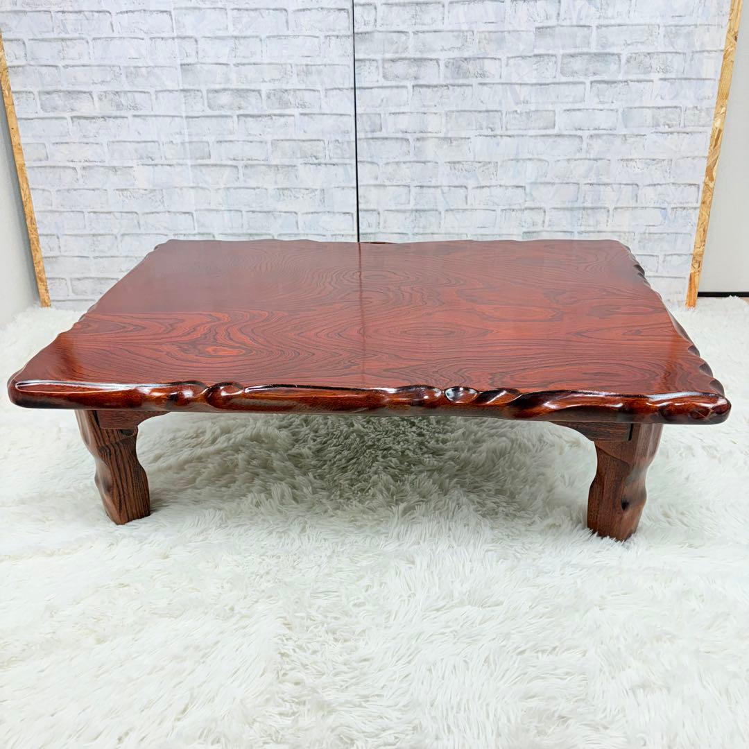 座卓 ローテーブル 木製 長方形 家具 和風 ダークブラウン 折りたたみ