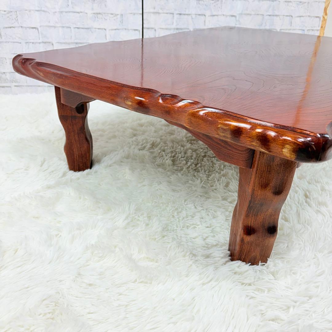 座卓 ローテーブル 木製 長方形 家具 和風 ダークブラウン 折りたたみ