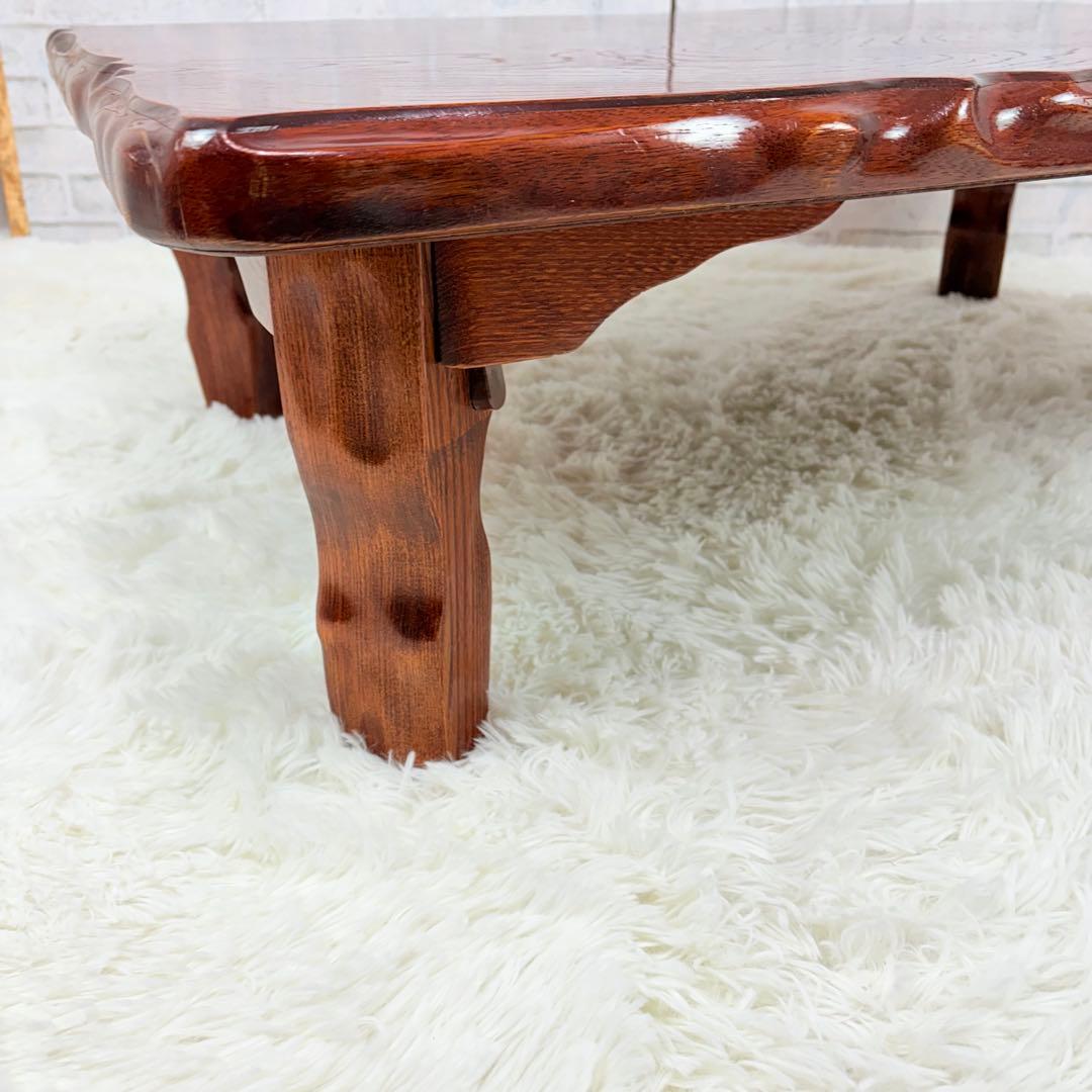 座卓 ローテーブル 木製 長方形 家具 和風 ダークブラウン 折りたたみ